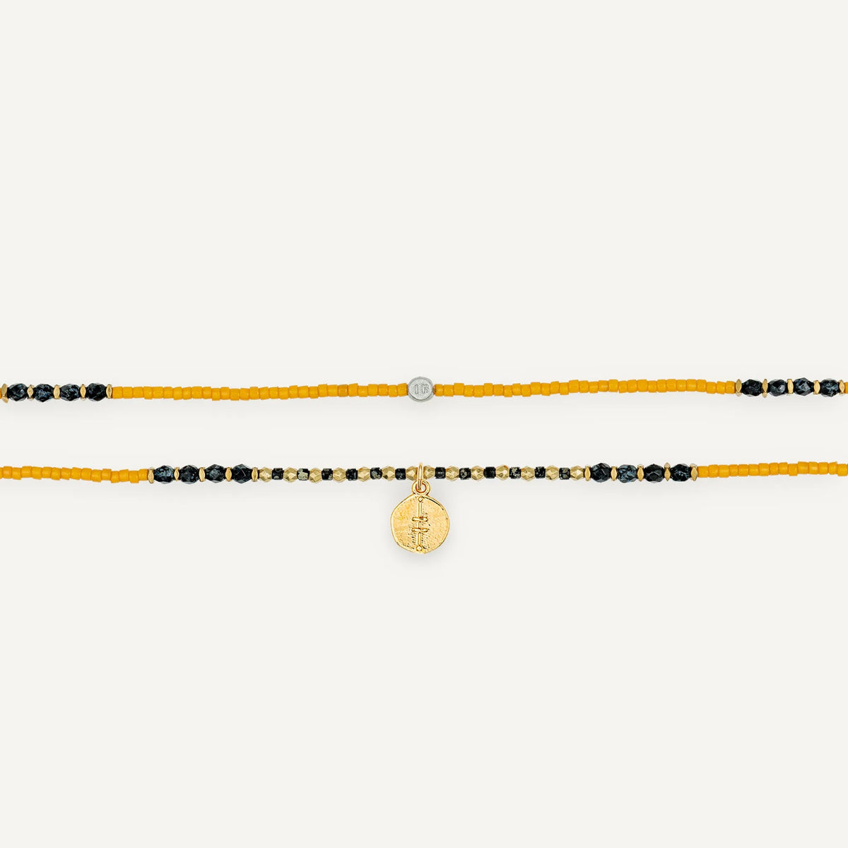 collier / bracelet TRANSFORMATION 3 - Moutarde - Têtes Blondes