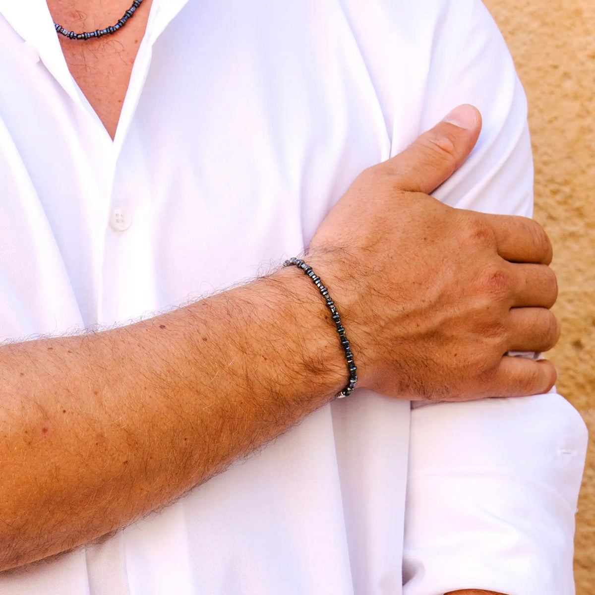 collier / bracelet TRAVIS 1 - Carbone - Têtes Blondes