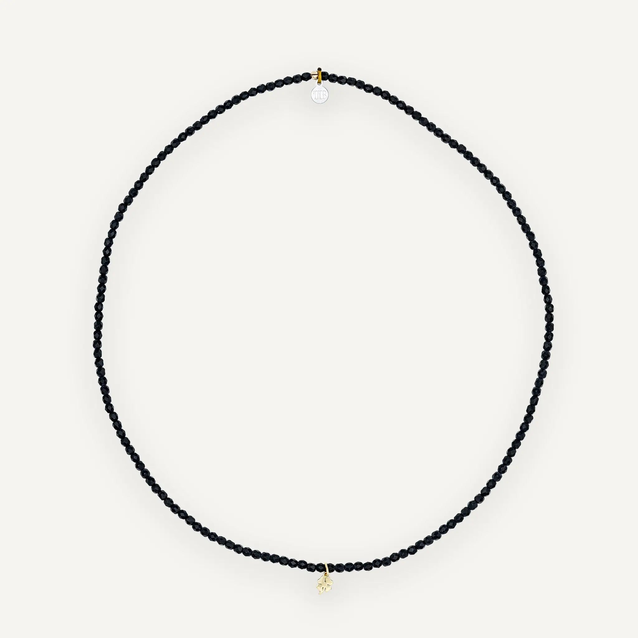 collier / bracelet TREFLE GOLD - Noir Mat - Têtes Blondes