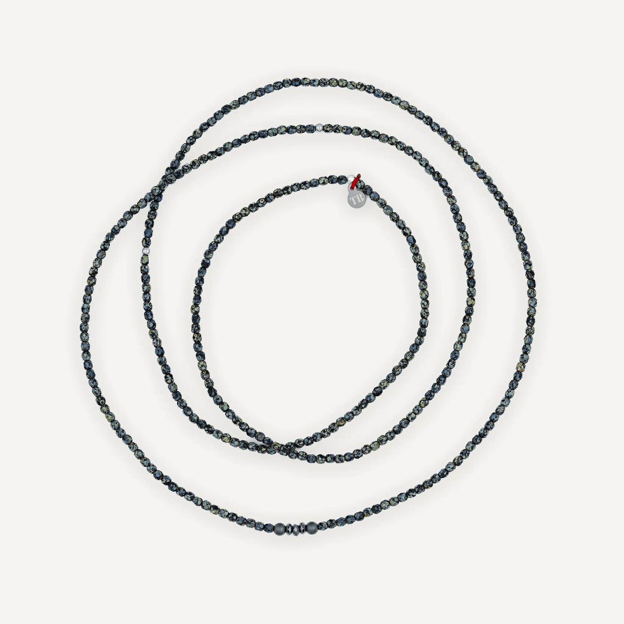 collier / bracelet VERO Noir Rock Mat - Têtes Blondes