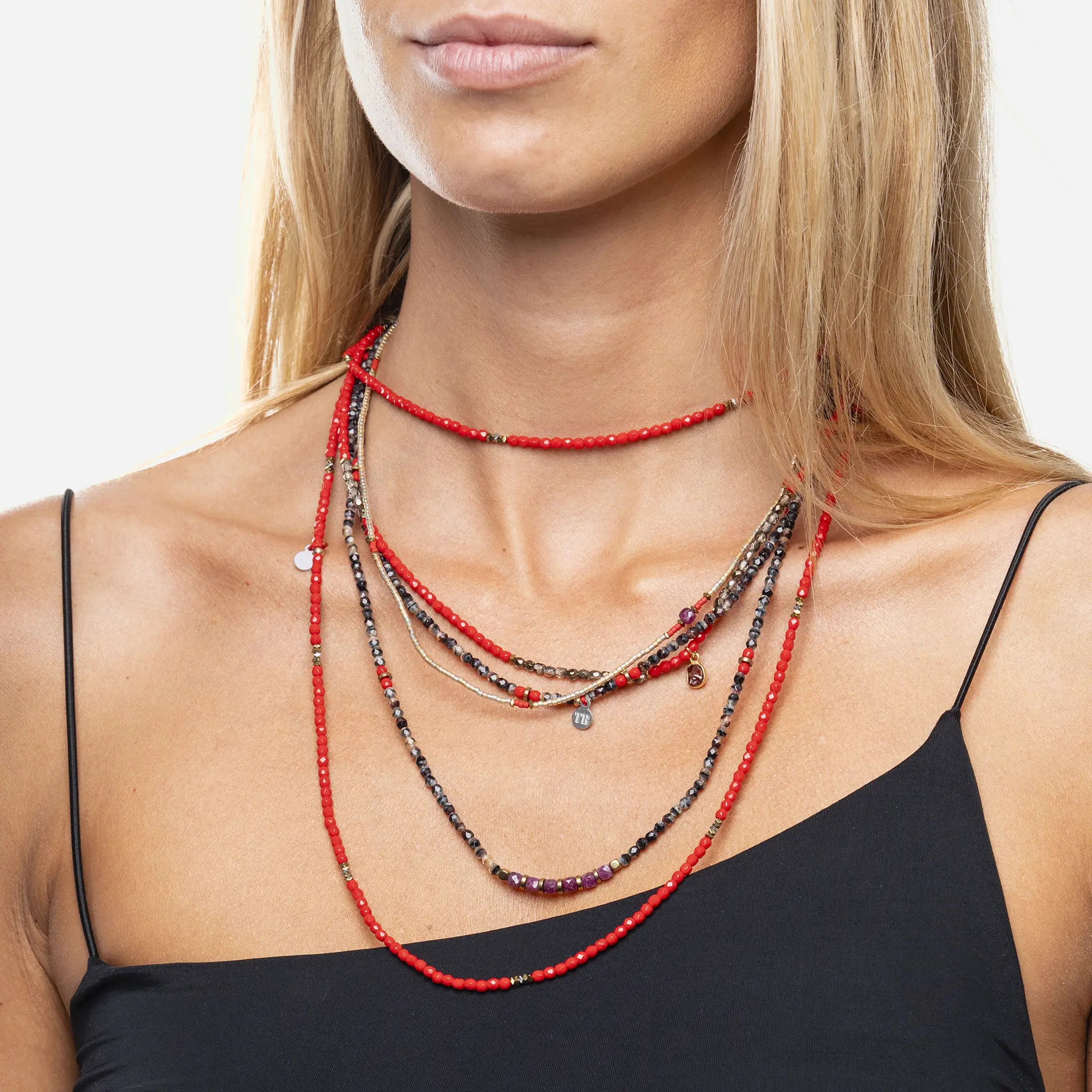 collier / bracelet VIR Rouge - Têtes Blondes