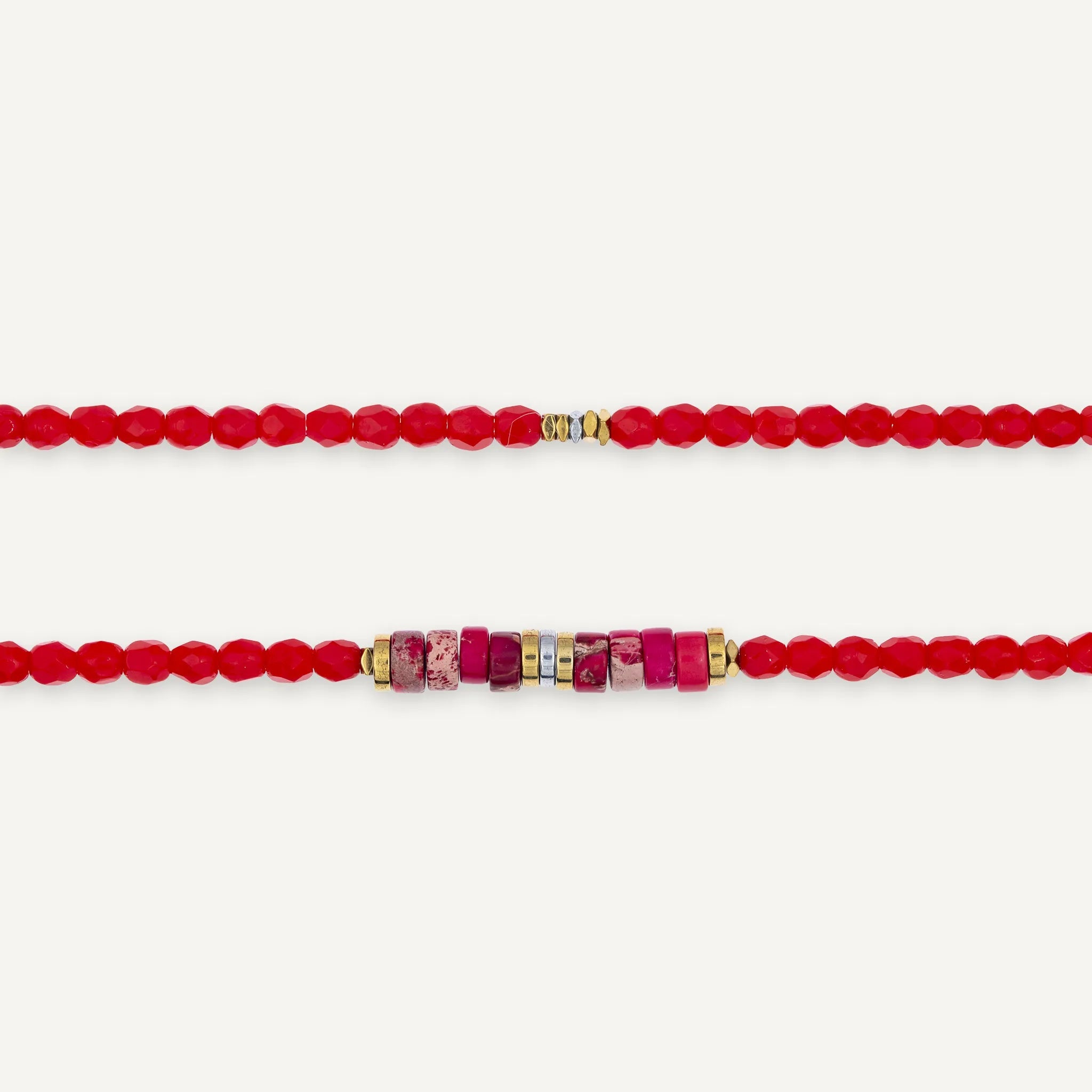 collier / bracelet VIR Rouge - Têtes Blondes