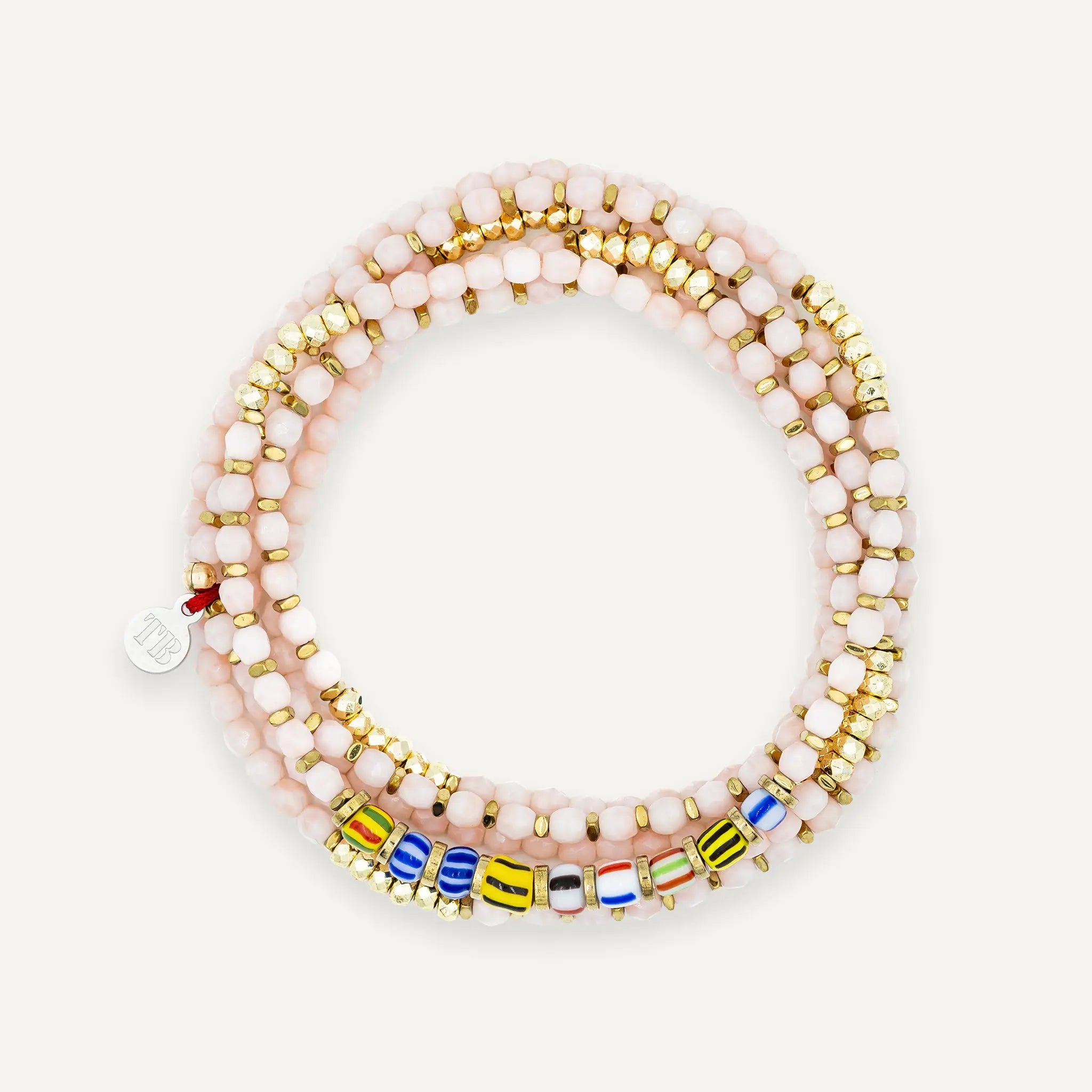 collier / bracelet YVES - Rose Guimauve - Têtes Blondes