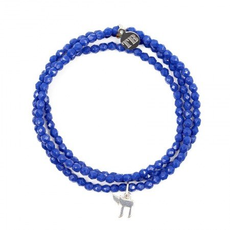 Bracelet 3 tours et collier Playa HaÏ Bleu Lapis Ado