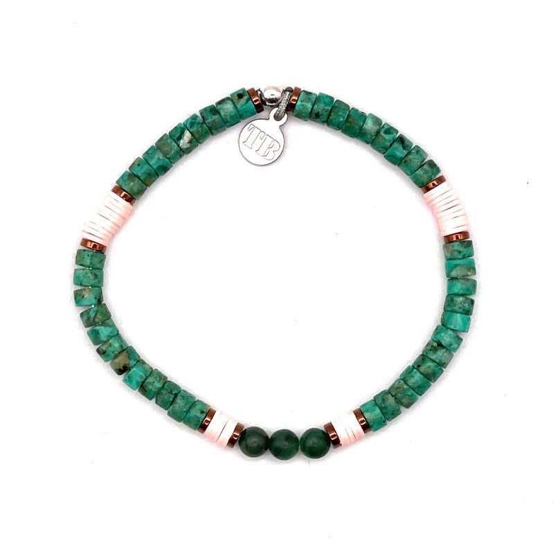 Bracelet Homme Fred Turquoise Africaine Jade Impérial