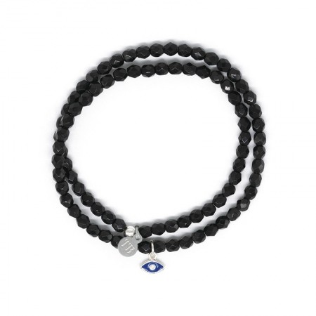 Mataki noir bracelet 2 tours Colliers
