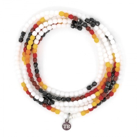 Indian Cheyenne bracelet 6 tours Colliers - Bracelets 2 en 1