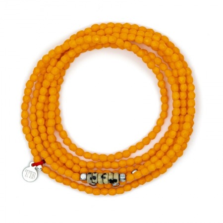 VIR orange bracelet 6 tours Femme
