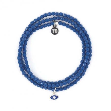 Mataki bleu bracelet 3 tours 