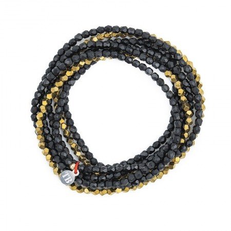 GOLD Noir Mat 7 Colliers - Bracelets 2 en 1