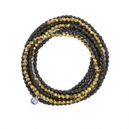 GOLD Brun Mat 7 Colliers - Bracelets 2 en 1