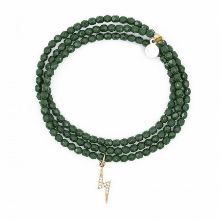FLASH Gold Zircon Green Forest Colliers - Bracelets 2 en 1
