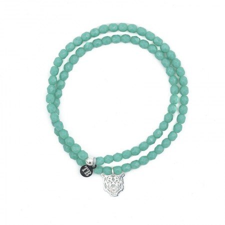 Tiger Turquoise Bracelet 2 tours Colliers