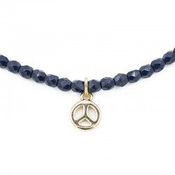 PEACE Gold Navy Blue