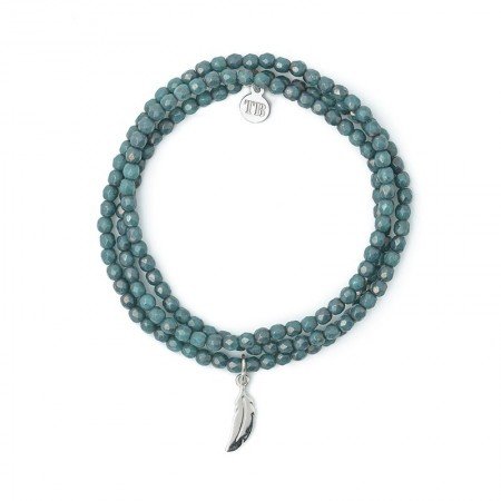 Bracelet 3 tours New plume Turquoise BEST SELLERS