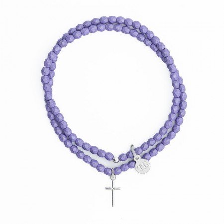 NEW CROSS Silver Purple Colliers - Bracelets 2 en 1