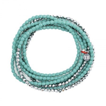 SILVER Turquoise Persian 7 Colliers - Bracelets 2 en 1