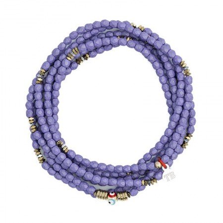 NAZAR Purple Mat 6 Colliers - Bracelets 2 en 1