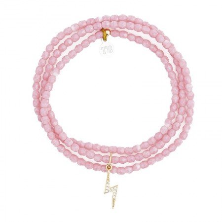 ECLAIR Gold Zircon Pink Colliers - Bracelets 2 en 1