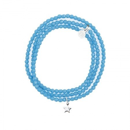STAR Silver Light Blue Colliers - Bracelets 2 en 1