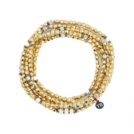 JANE Gold & Blanc Colliers - Bracelets 2 en 1