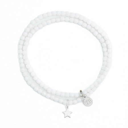 STAR Silver Blanc Bracelets