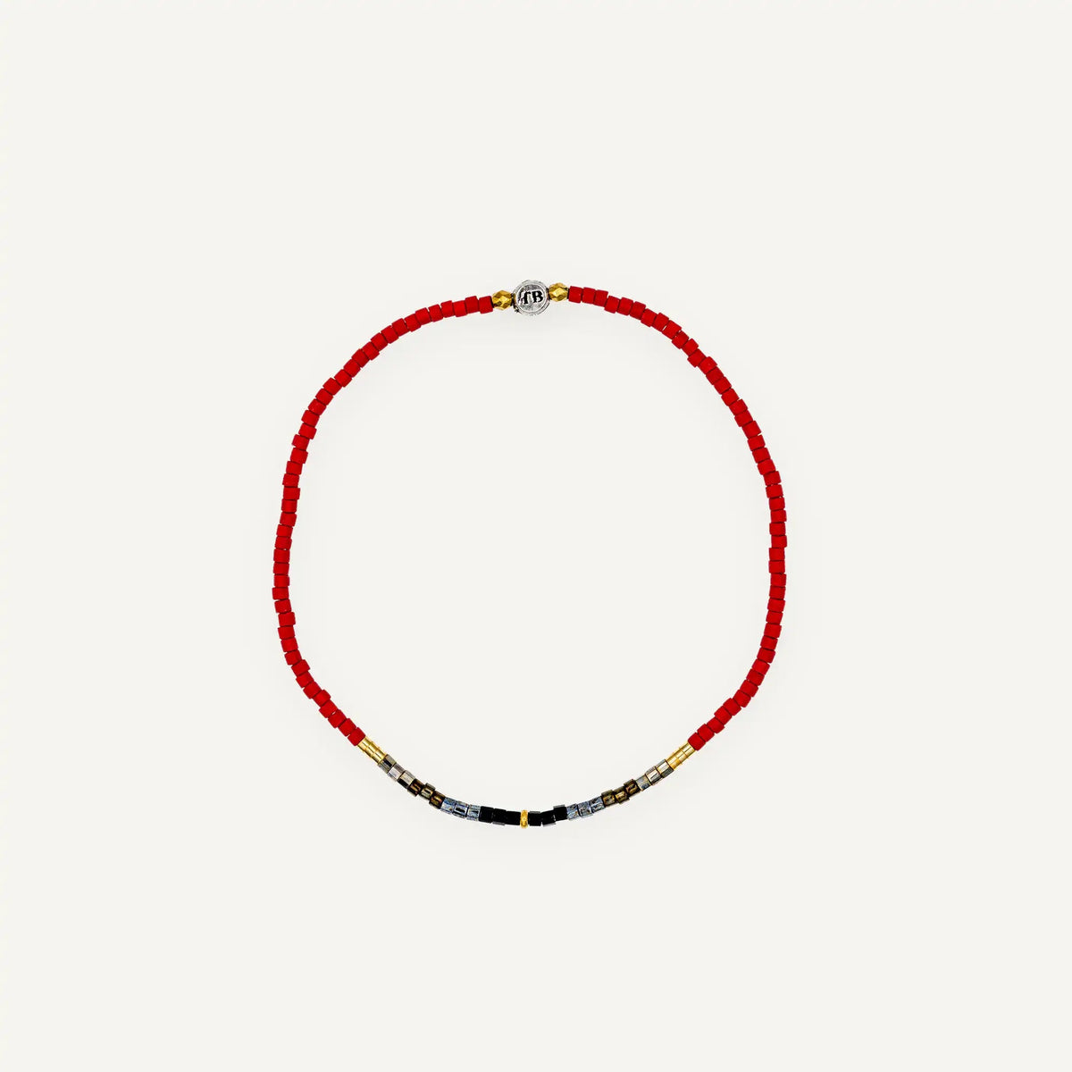 collier / bracelet ABBY 1 - Rouge - Têtes Blondes