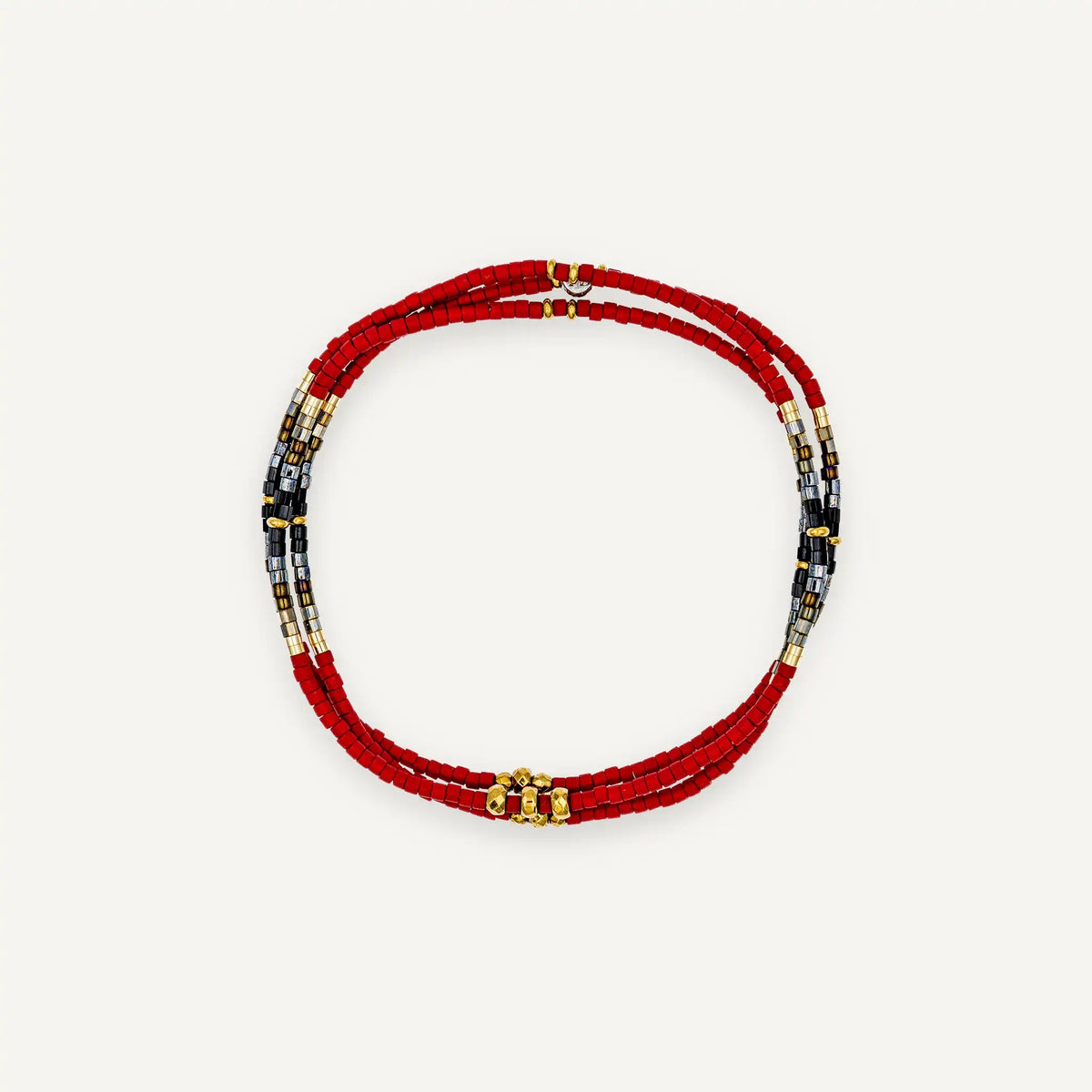collier / bracelet ABBY 3 - Rouge - Têtes Blondes