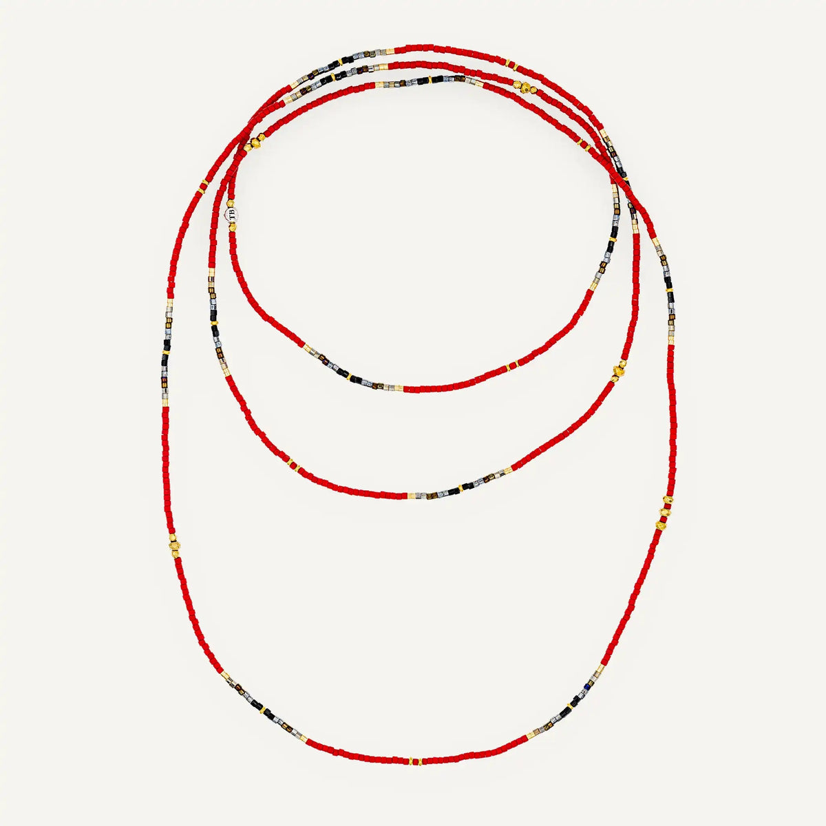 collier / bracelet ABBY 6 - Rouge - Têtes Blondes