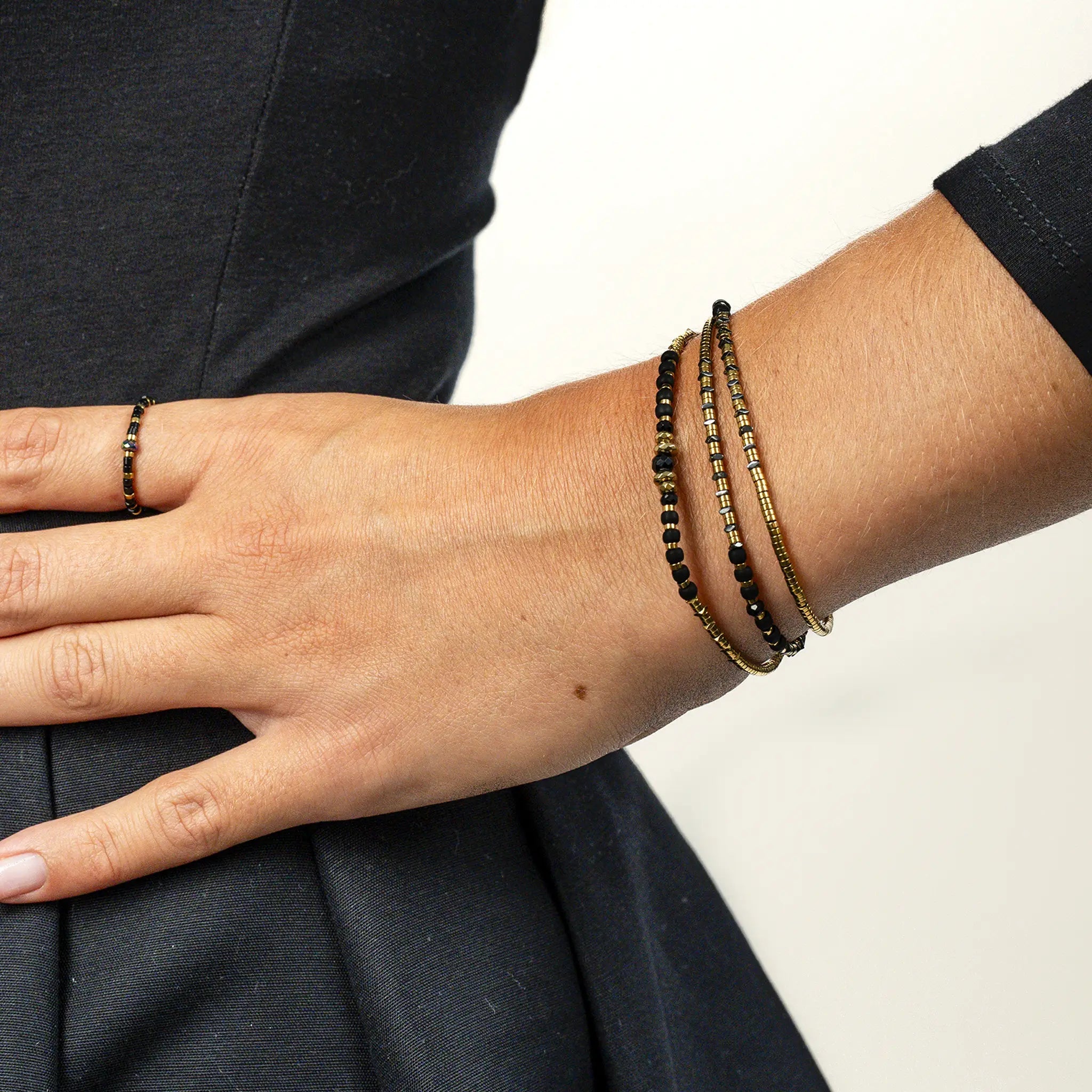 collier / bracelet ALICE 3 - Black - Têtes Blondes