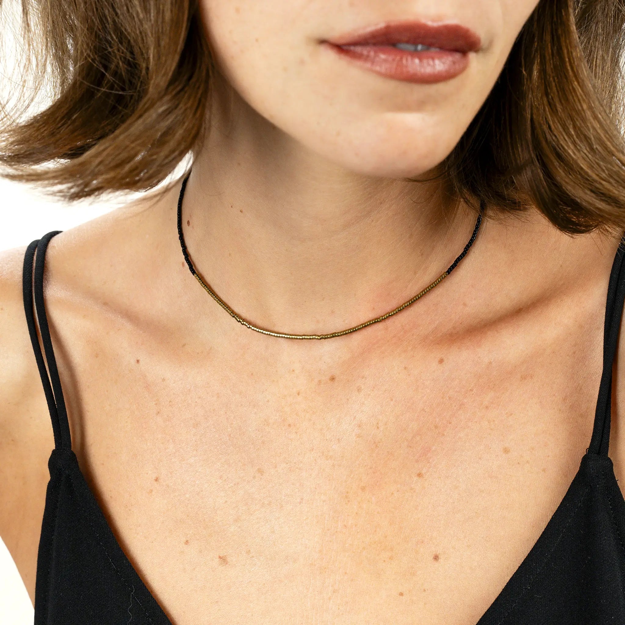 collier / bracelet ALICIA - Noir - Têtes Blondes