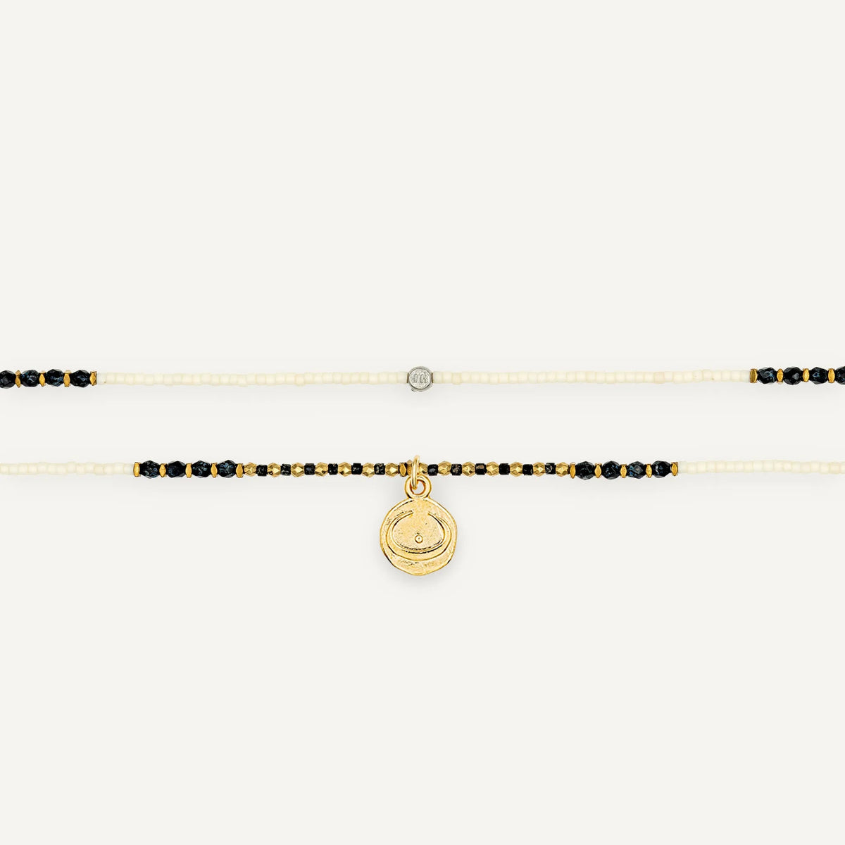 collier / bracelet ALIGNEMENT 3 - Vanille - Têtes Blondes