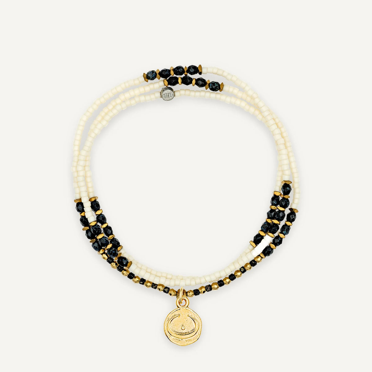collier / bracelet ALIGNEMENT 3 - Vanille - Têtes Blondes