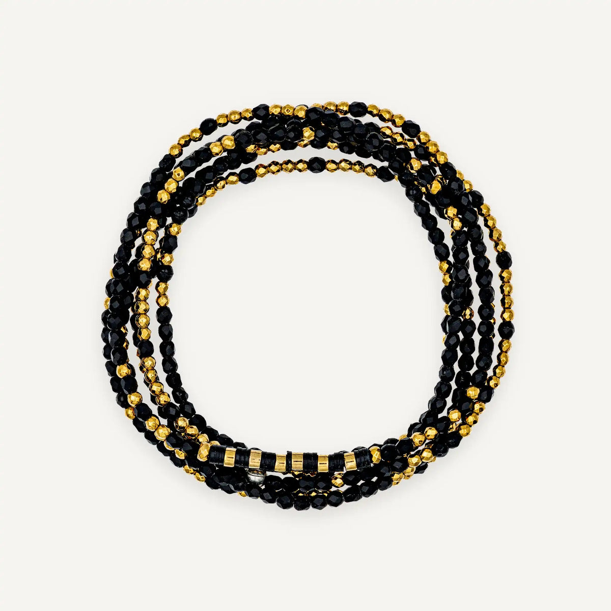 collier / bracelet ALINE 6 - Noir - Têtes Blondes