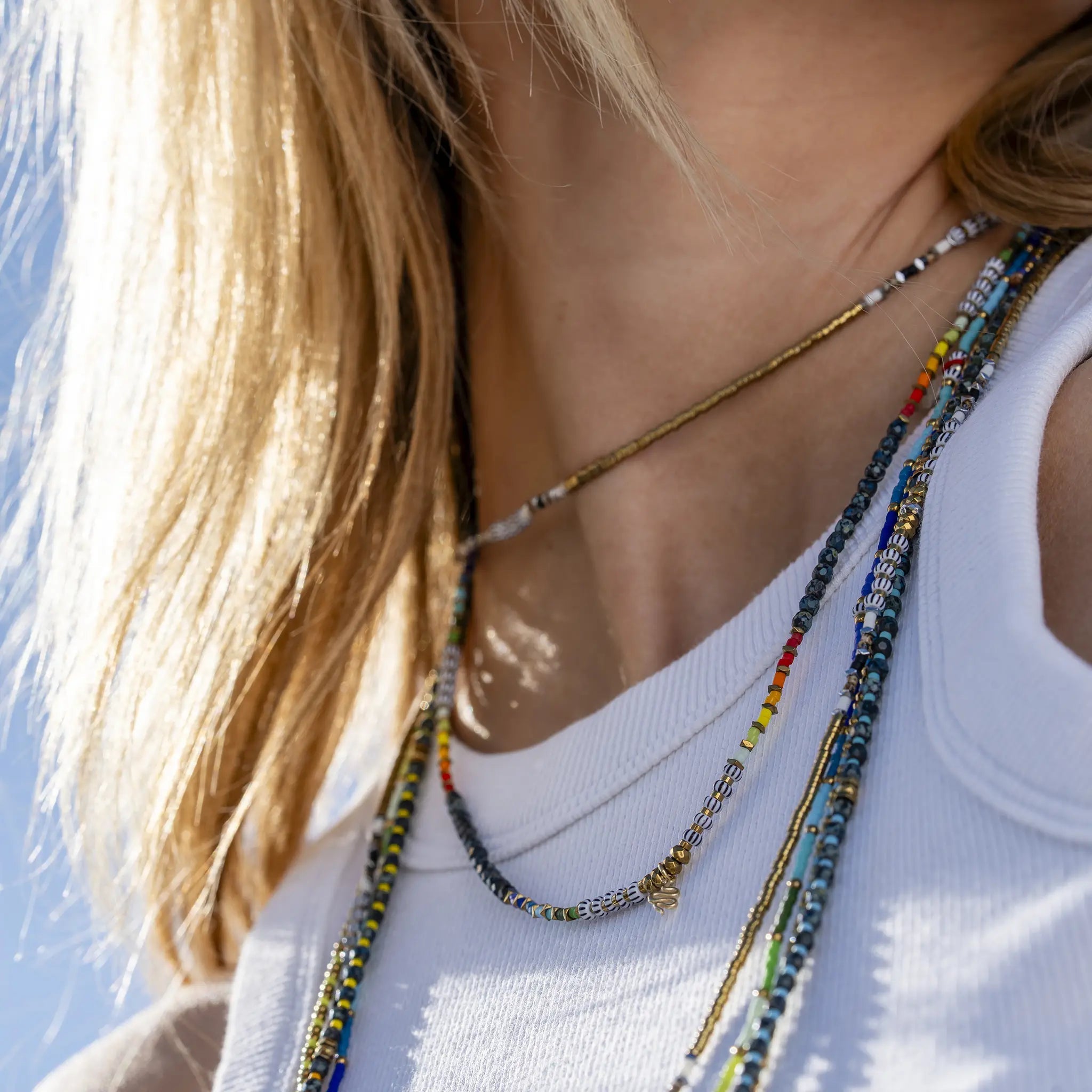 collier / bracelet ANA - Noir Rock Rainbow - Têtes Blondes