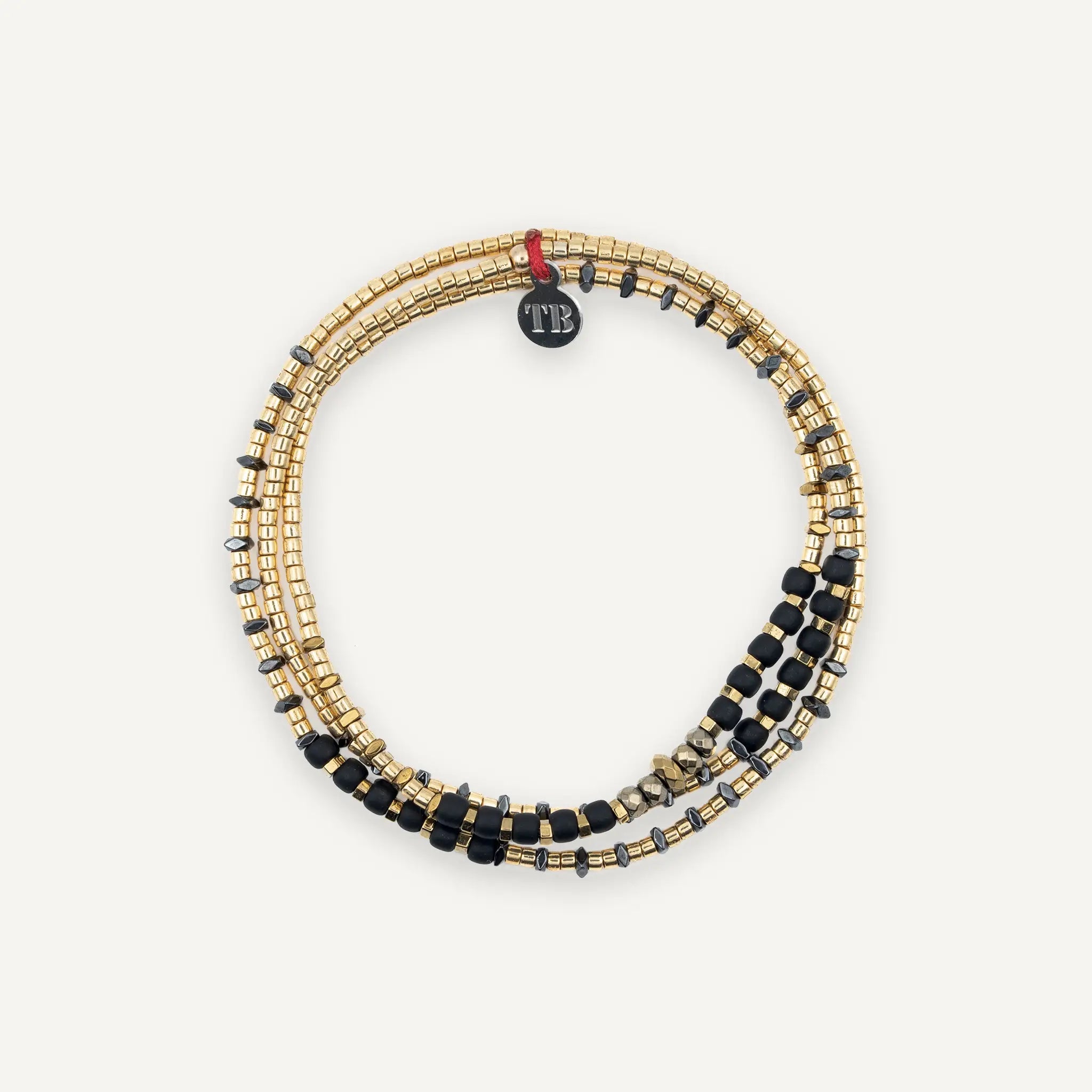 collier / bracelet ANDY Gold 3 - Black - Têtes Blondes