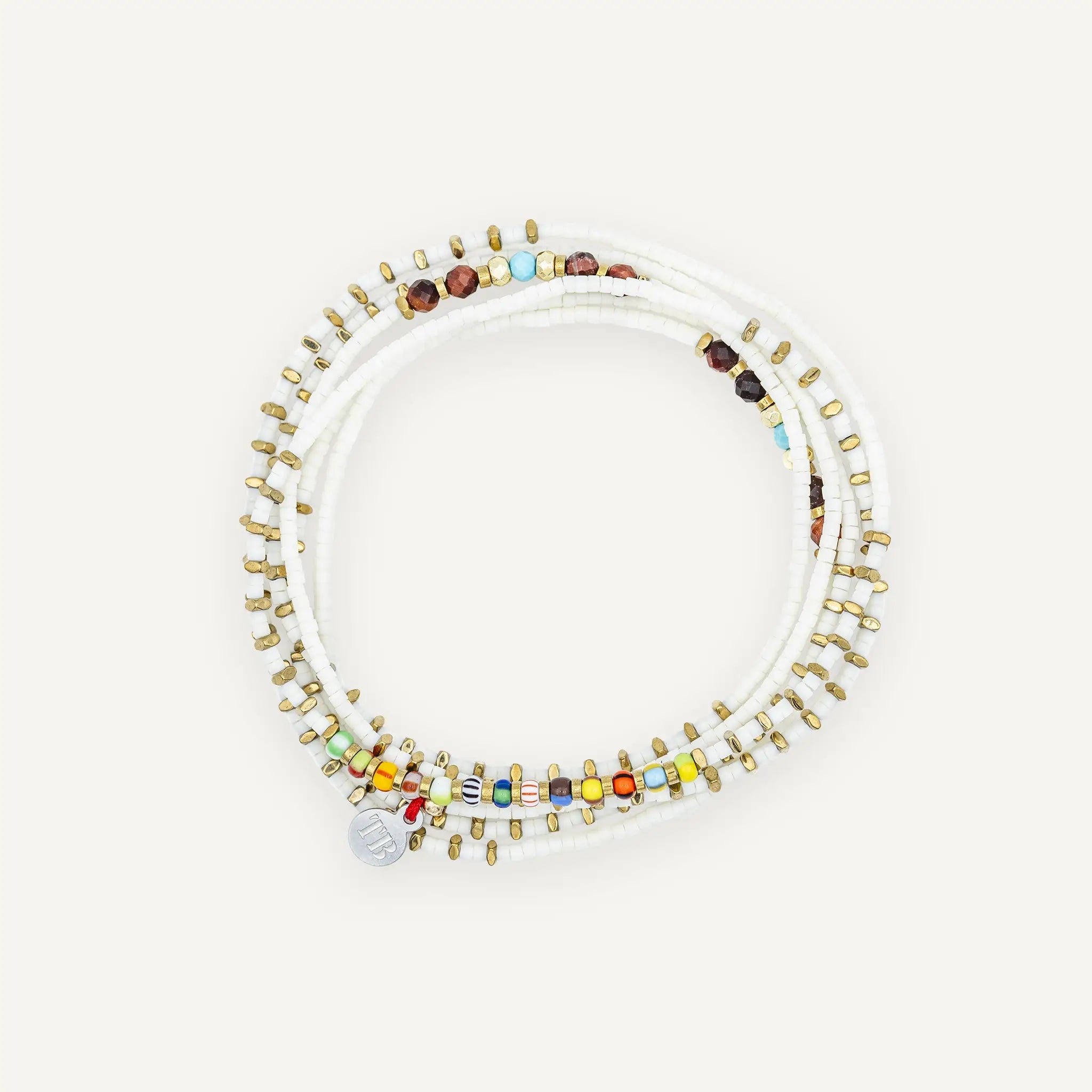 collier / bracelet ANDY Vanille 6 - Têtes Blondes