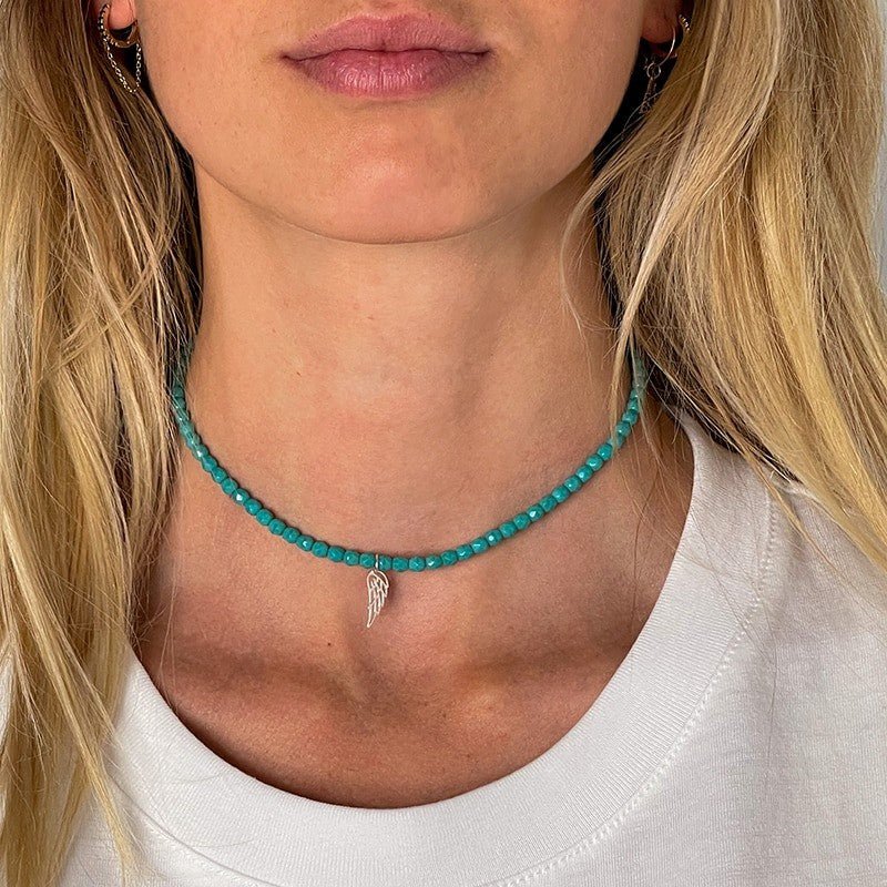 collier / bracelet ANGEL Turquoise - Têtes Blondes