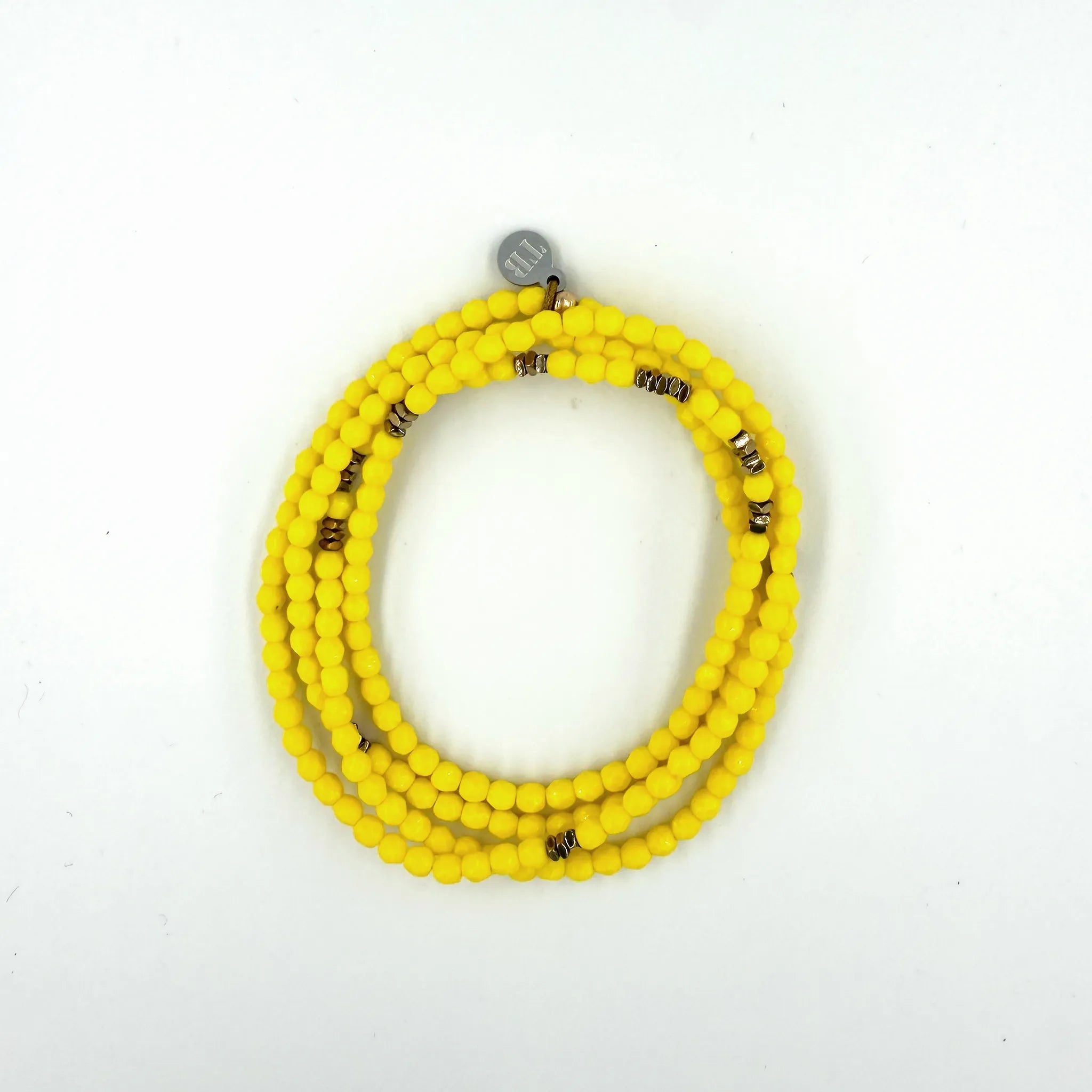 collier / bracelet ANNE 4 - Jaune Néon - Têtes Blondes