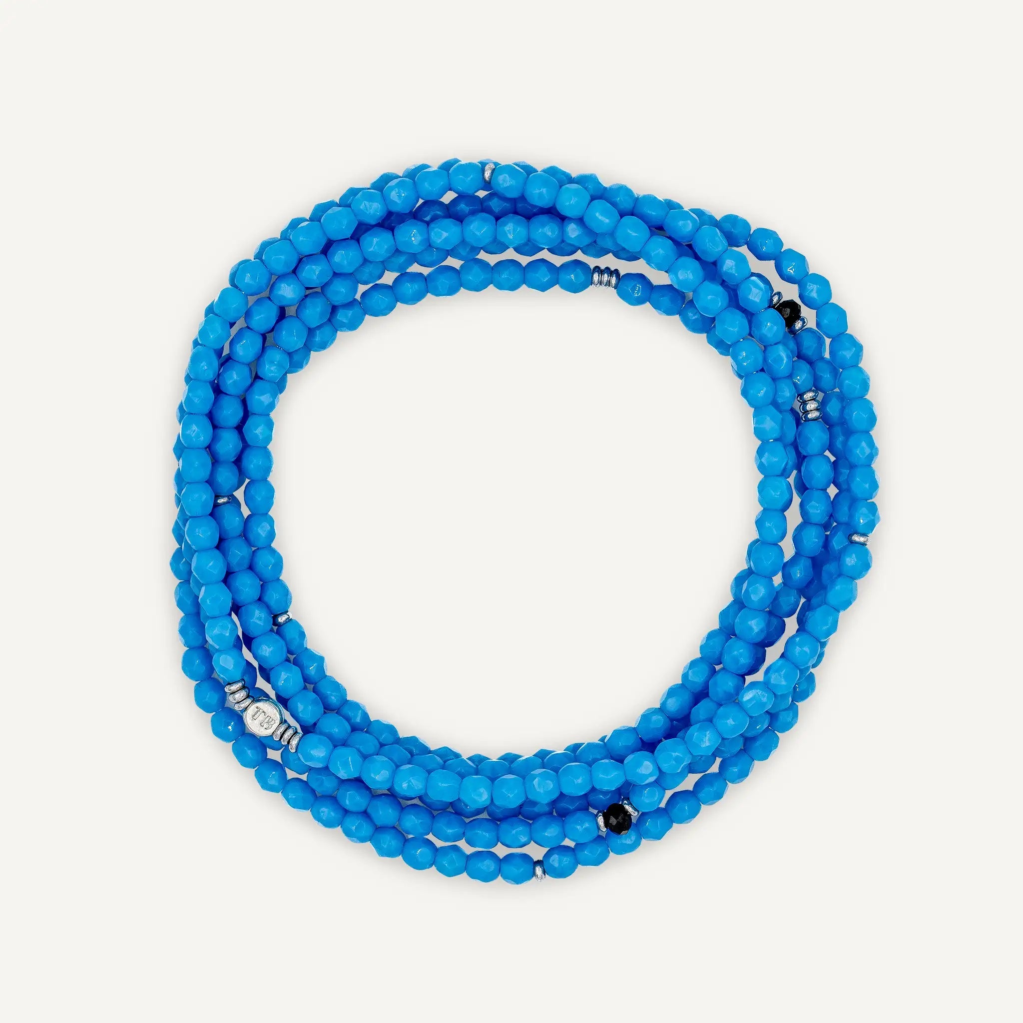 collier / bracelet ANNE - Bleu Azur - Têtes Blondes