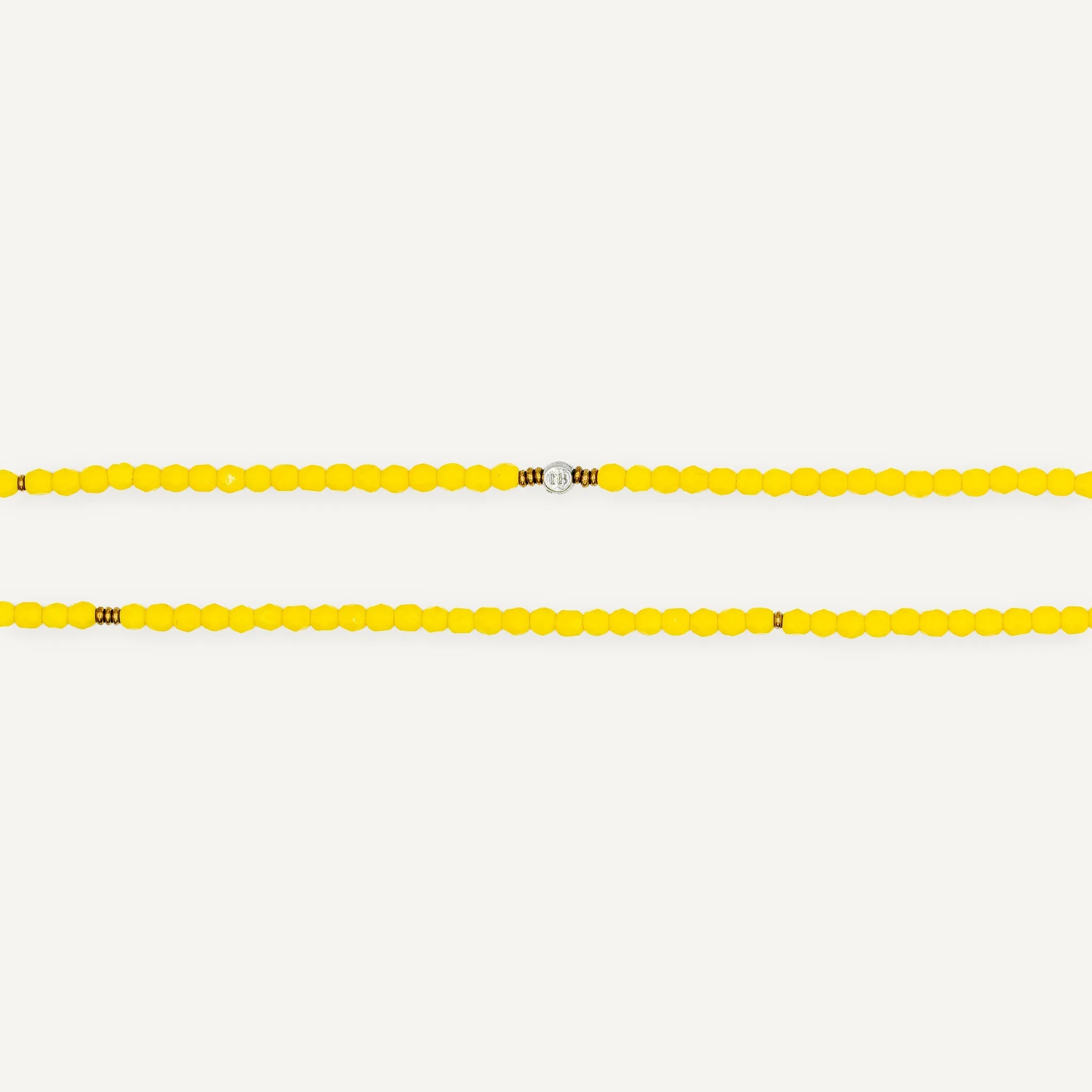 collier / bracelet ANNE - Jaune Néon - Têtes Blondes