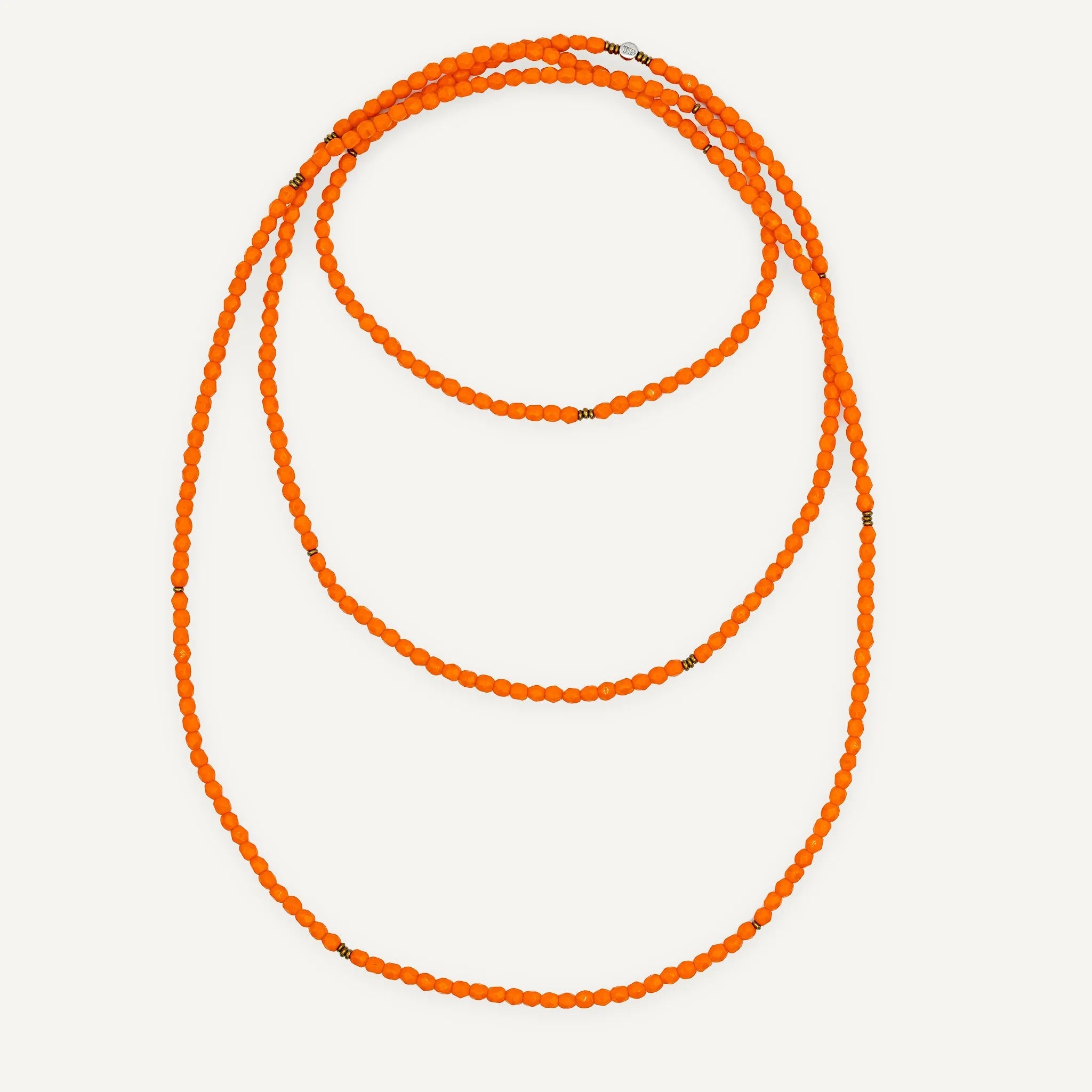 collier / bracelet ANNE - Orange - Têtes Blondes