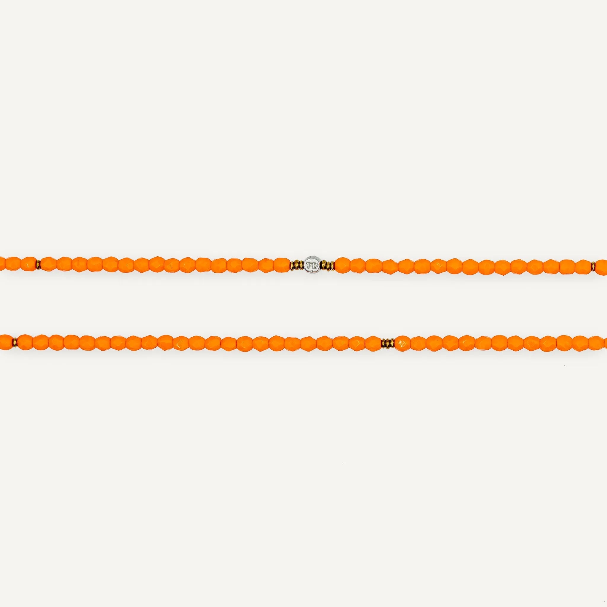 collier / bracelet ANNE - Orange - Têtes Blondes