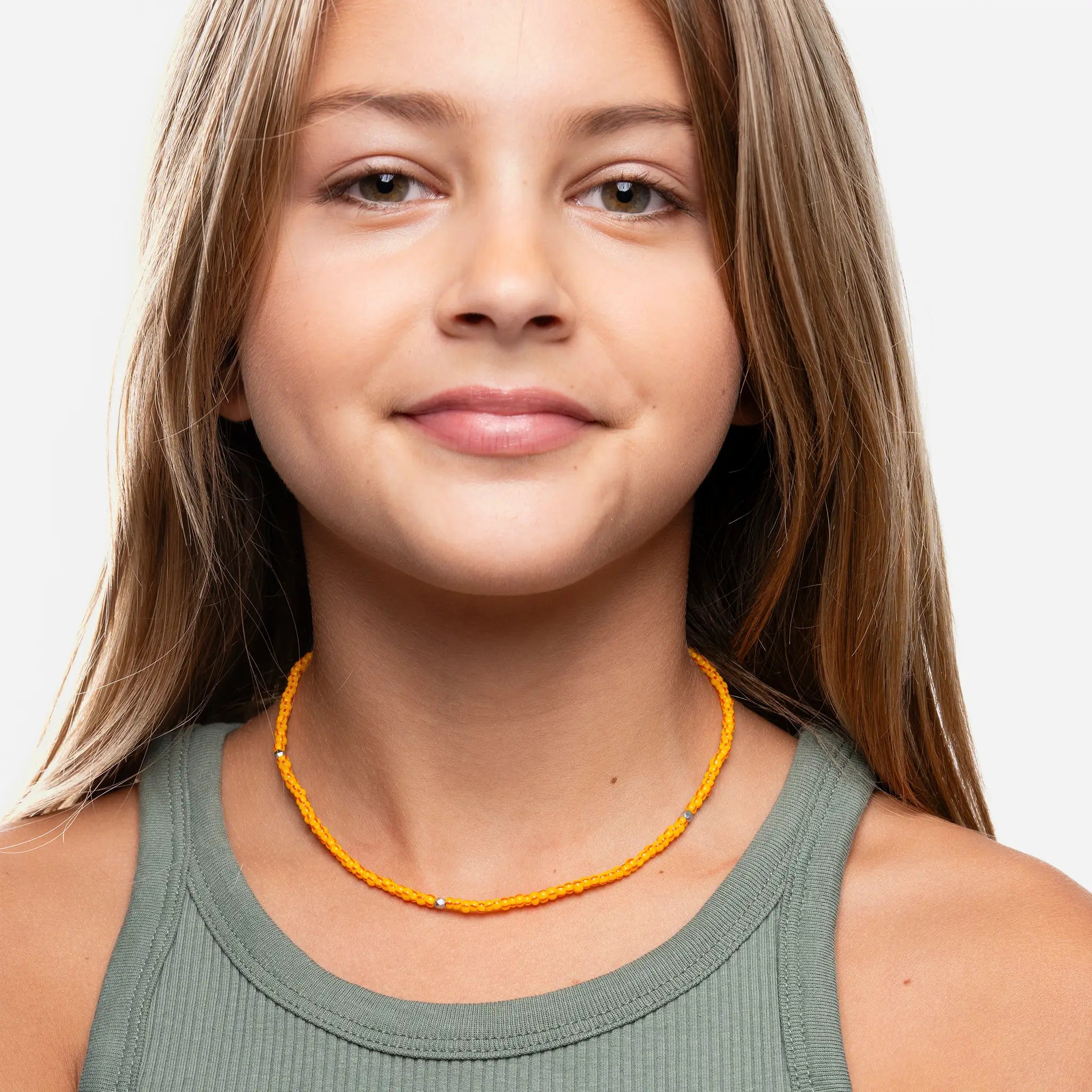 collier / bracelet APRICOT 2 - Jaune & Rouge - Têtes Blondes