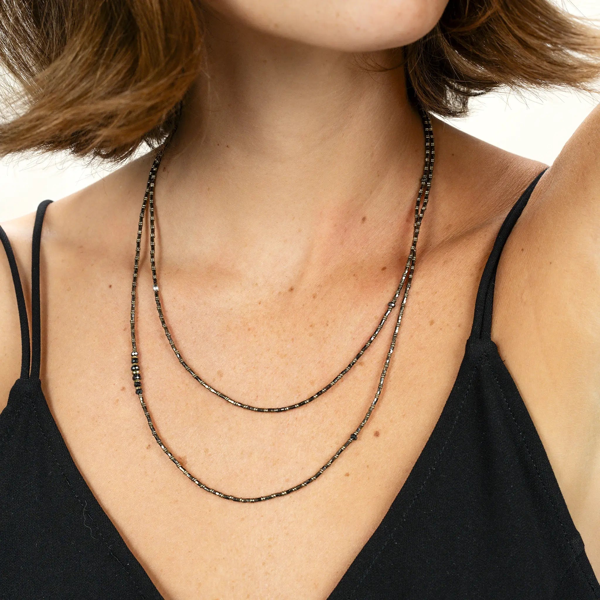 collier / bracelet AURA - Black Metal - Têtes Blondes