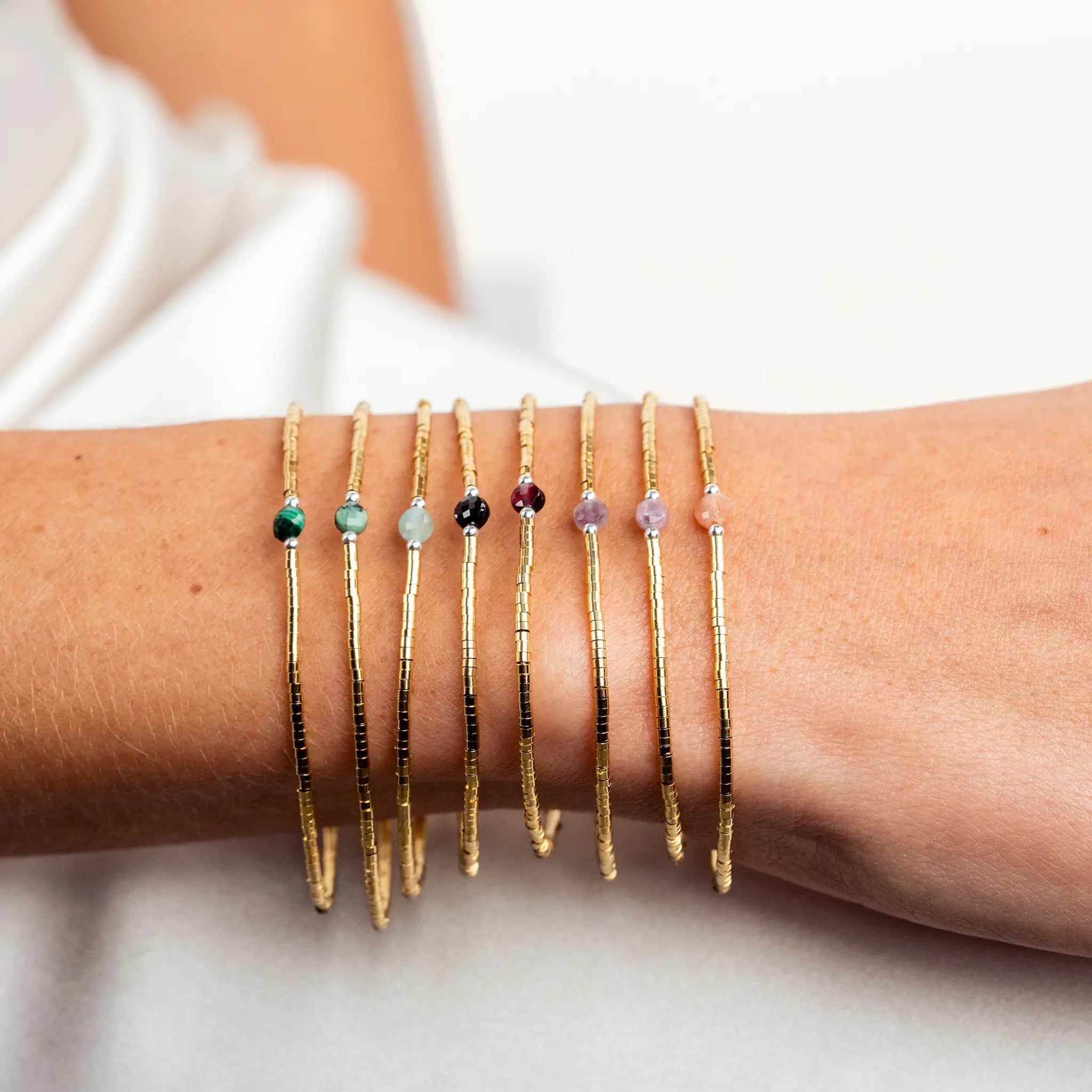 collier / bracelet AVA 1 - Améthyste - Têtes Blondes