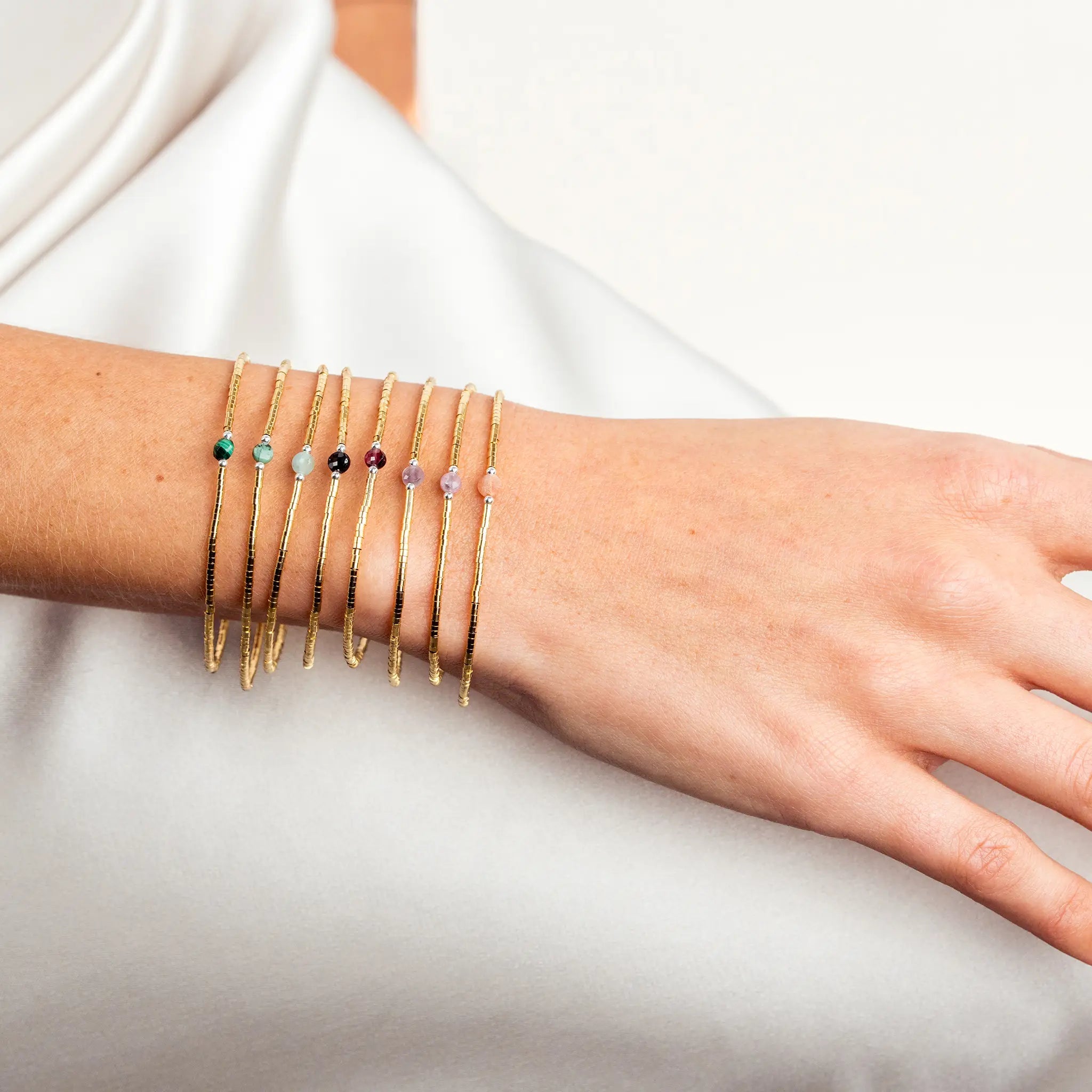 collier / bracelet AVA 1 - Pierre du soleil - Têtes Blondes