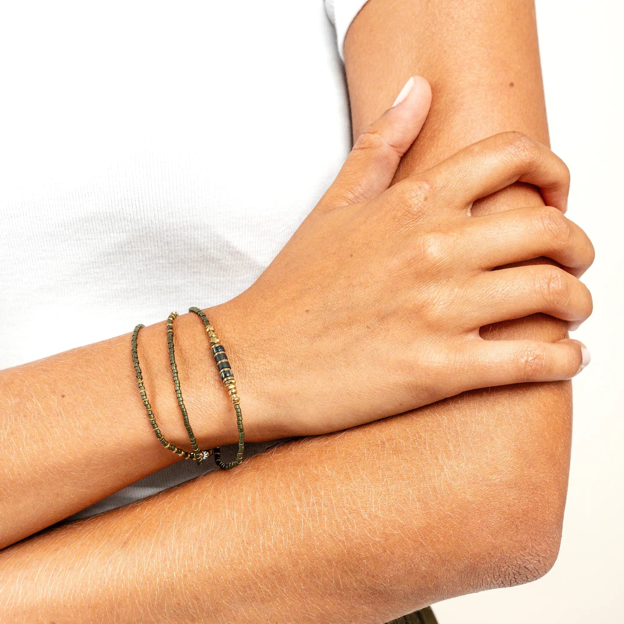 collier / bracelet AVOCADO 3 - Têtes Blondes