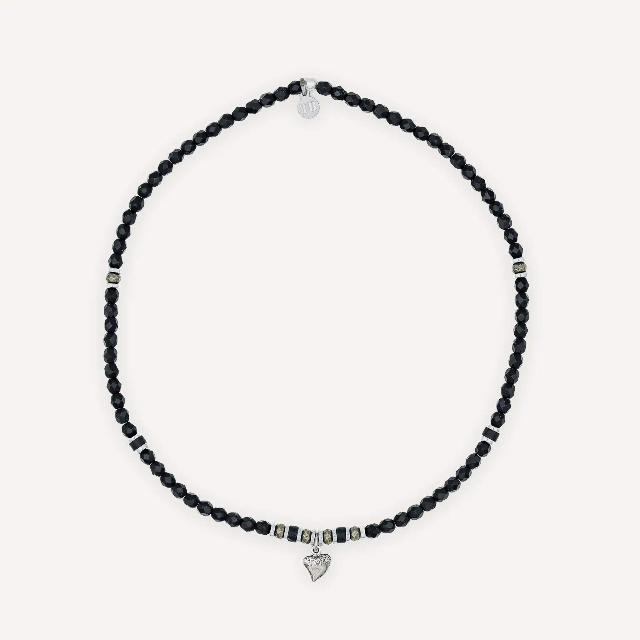 collier / bracelet BAGHERA SILVER - Noir Mat - Têtes Blondes