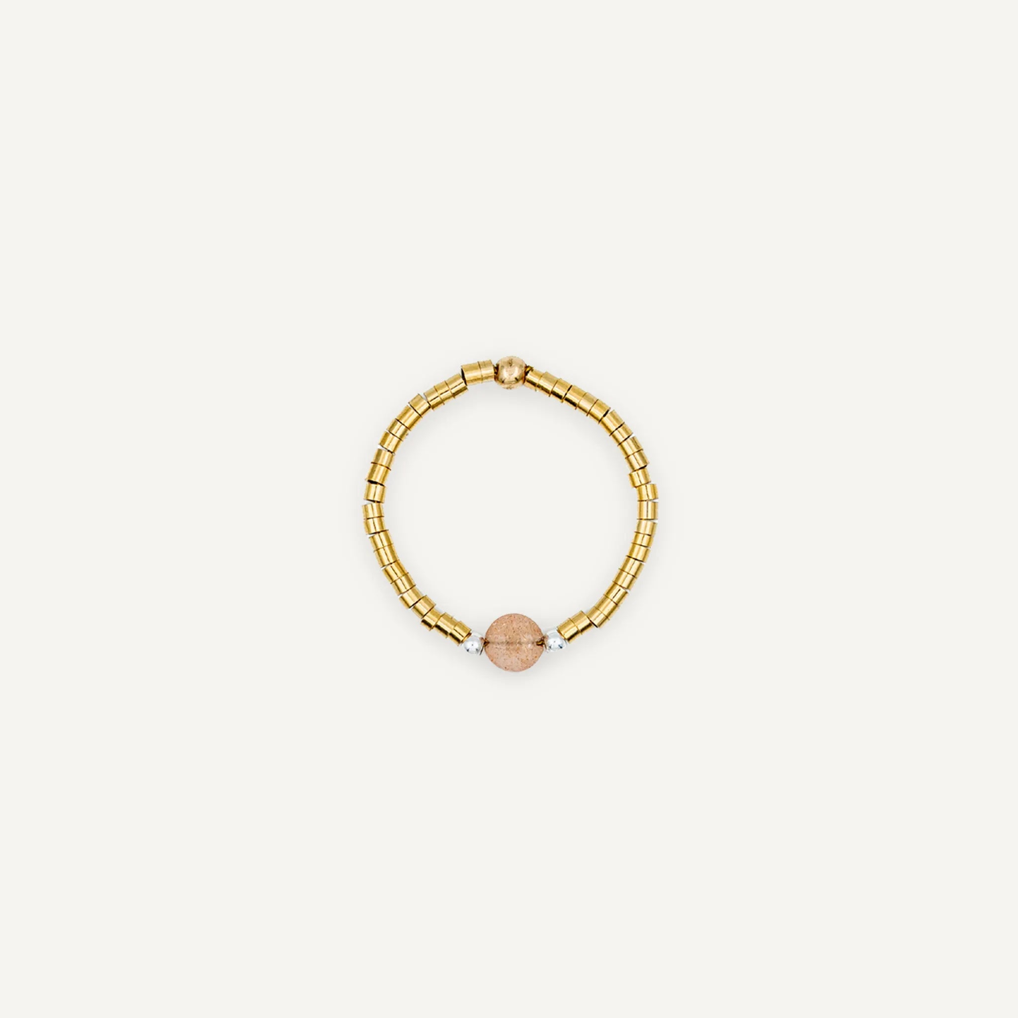 collier / bracelet BAGUE AVA - Pierre du soleil - Têtes Blondes